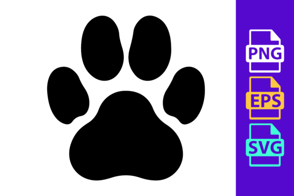 A Black Silhouette of a Dog’s Paw Print