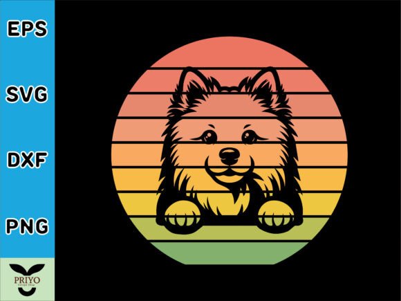 American Eskimo Dog Peeking Sunset Embroidery Review