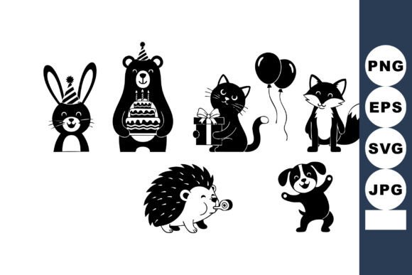 Cute Black and White Party Animals