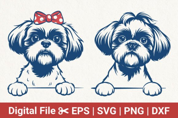 Cute Shih Tzu Dog Vector Clipart Set Review