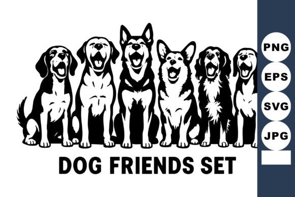 Dog Friends Set with Six Different Dogs