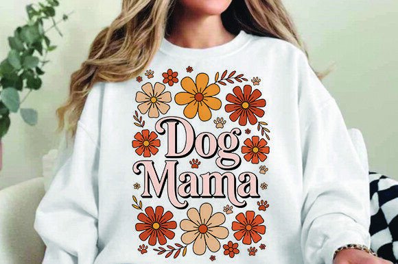 Dog Mama Floral PNG Review for Embroidery Projects