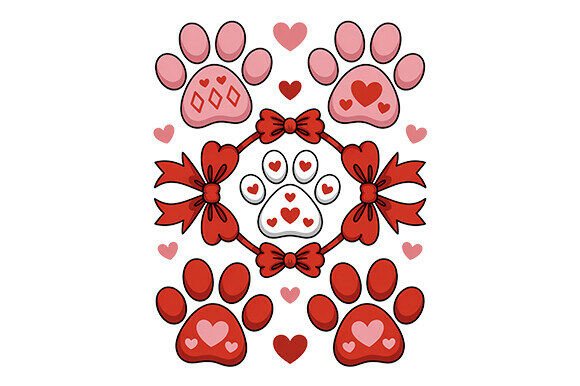 Dog Valentine Png for Embroidery Projects