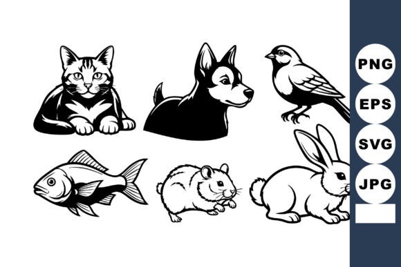Embroidery Design Review: Collection of Domestic Cat Dog Bird Fish
