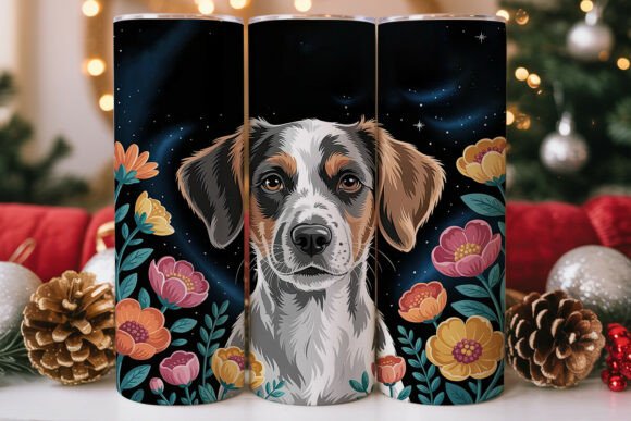 Floral Dog Portrait 20oz Tumbler Design Review