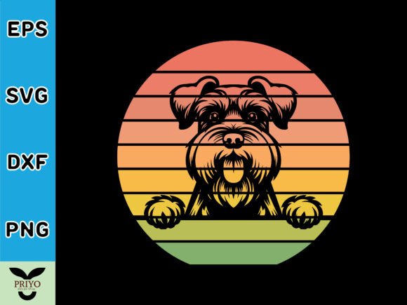 Giant Schnauzer Dog Peeking Sunset Shirt Review