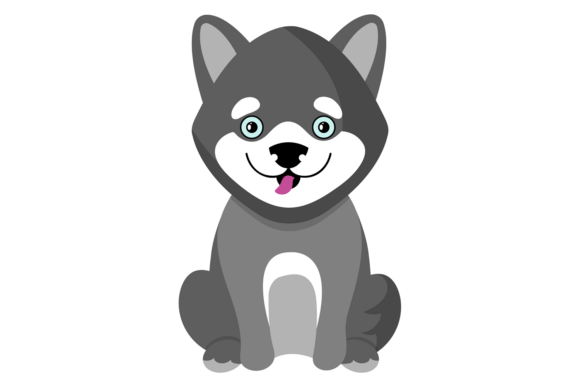 Husky Puppy Character