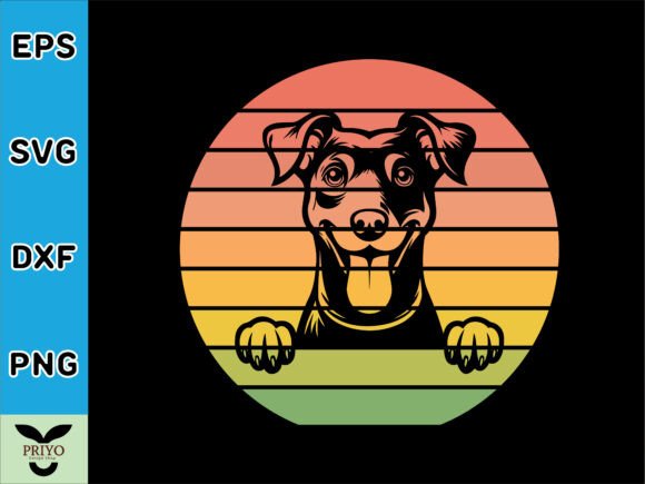Manchester Terrier Dog Peeking Sunset Embroidery Review