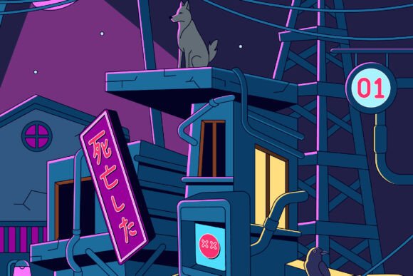Neon Cityscape Illustration Review