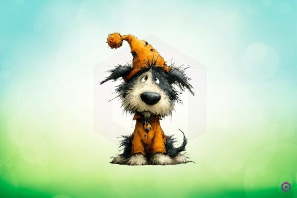 Quirky Halloween Dog Clipart for Embroidery Projects