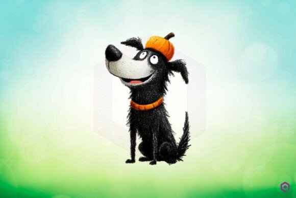 Quirky Halloween Dog Clipart for Embroidery Projects