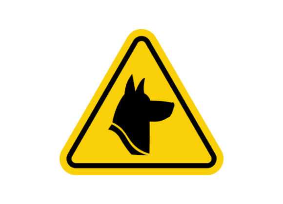 Sign Caution Dog Embroidery Review