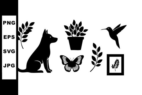 Silhouette Dog Butterfly Hummingbird Design Review