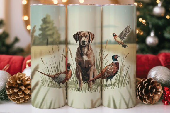 Vintage Hunting Dog Scene Tumbler Wrap Design Review